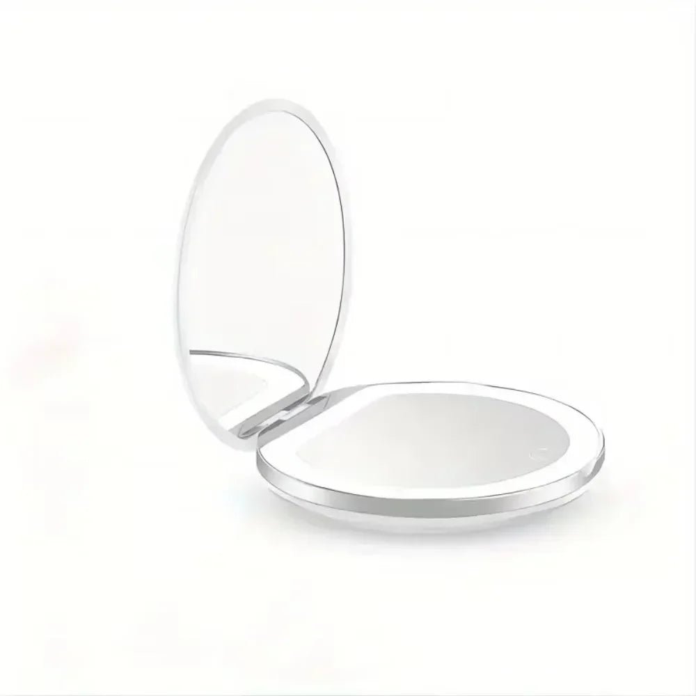 Magnifying Travel Makeup Mirror with Light - Luxury Fabulous Cosmetics