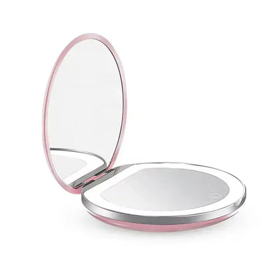 Magnifying Travel Makeup Mirror with Light - Luxury Fabulous Cosmetics