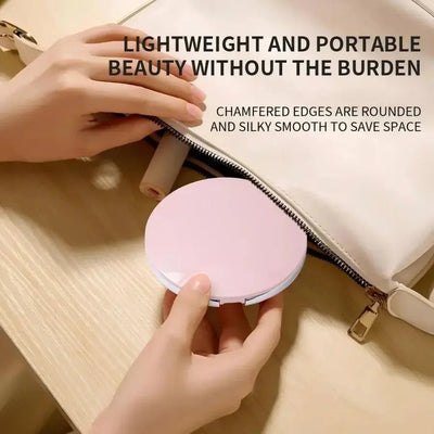 Magnifying Travel Makeup Mirror with Light - Luxury Fabulous Cosmetics